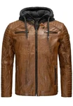 Redbridge Herren Bikerjacke mit Kapuze Dirtybraun