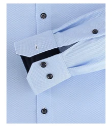 VENTI Langarmhemd Modern Fit Button-Down-Kragen (113644200) Blau/Hellblau/Dunkelblau