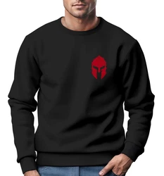 Neverless Sweatshirt Herren Logo Print Sparta-Helm Spartaner Gladiator Krieger Rot