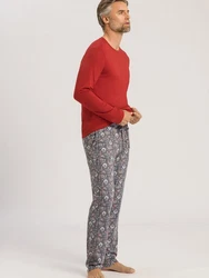 Hanro Pyjamahose Night & Day Lila/Grau/Rosa/Braun