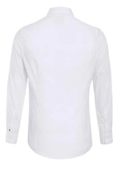 Pure Businesshemd Langarmhemd Slim Fit Kentkragen Weiß/Creme