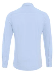 Hatico Langarmhemd uni regular fit Grau/Blau/Hellblau