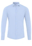 Hatico Langarmhemd uni regular fit Grau/Blau/Hellblau