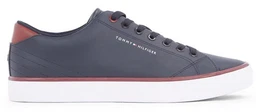 TH HI VULC CORE LOW LEATHER ESS Sneaker, Freizeitschuh, Halbschuh, Schnrschuh mit Ziernhten an der Ferse