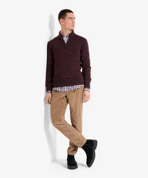 Brax Strickpullover Dunkelrot/Bordeaux/Braun
