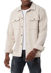 RedBridge Hemdjacke Herren Wide Cut Khaki/Beige/Braun