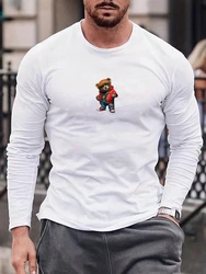 RMK Longsleeve Herren Langarmshirt Rundhals Basic Teddy Braun