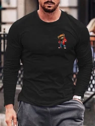 RMK Longsleeve Herren Langarmshirt Rundhals Basic Teddy braun
