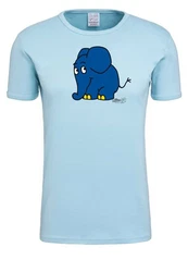 LOGOSHIRT T-Shirt Sendung mit der Maus - Elefant Hellblau/Blau