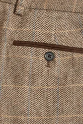 Next Anzughose Skinny Fit Hose Khaki/Braun/Beige