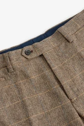 Next Anzughose Skinny Fit Hose Khaki/Braun/Beige