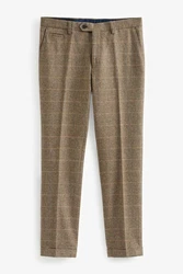 Next Anzughose Skinny Fit Hose Khaki/Braun/Beige
