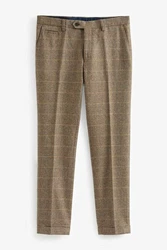 Next Anzughose Skinny Fit Hose Khaki/Braun/Beige