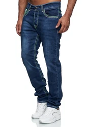 Baxboy Regular-fit Jeans Straight Fit Denim Blau/Dunkelblau/Lila