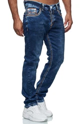 Baxboy Regular-fit Jeans Straight Fit Denim Orange/Blau/Hellblau/Dunkelblau