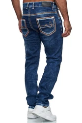 Baxboy Regular-fit Jeans Straight Fit Denim Orange/Blau/Hellblau/Dunkelblau