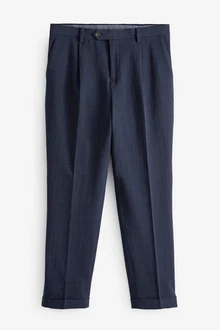 Next Anzughose Relaxed Fit Seersucker Anzug
