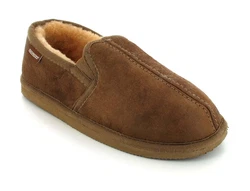 Shepherd Herren Lammfellhausschuh Bosse antique/cognac/Braun