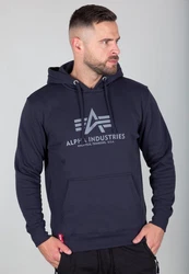 Alpha Industries Hoodie Basic Hoodie Refl. Print Hellblau/Blau/Dunkelblau