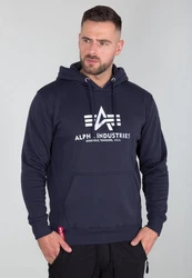 Alpha Industries Hoodie Basic Hoodie Refl. Print Hellblau/Blau/Dunkelblau