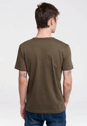 LOGOSHIRT T-Shirt Looney Tunes Sylvester & Tweety Dunkelgrün/Beige/Grün/Braun