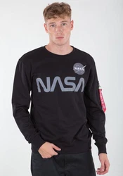 Alpha Industries Sweater NASA Reflective Dunkelblau/Schwarz/Dunkelgrau