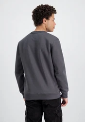 Alpha Industries Sweater Basic Sweater Embroidery Hellgrau/Dunkelgrau