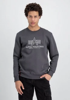 Alpha Industries Sweater Basic Sweater Embroidery Hellgrau/Dunkelgrau Alpha Industries Sweater Basic Sweater Embroidery Hellgrau/Dunkelgrau