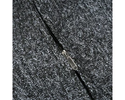Allthemen Cardigan mit Stehkragen Strickjacke Herren Dunkelblau/Grau/Dunkelgrau