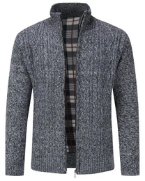 Cardigan mit Stehkragen Herren warme Strickjacke