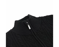 Allthemen Cardigan mit Stehkragen Strickjacke Herren Dunkelgrau/Dunkelblau/Schwarz/Grau