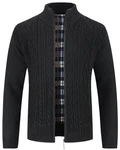 Allthemen Cardigan mit Stehkragen Strickjacke Herren Dunkelgrau/Dunkelblau/Schwarz/Grau