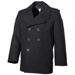 Kurzmantel US Pea Coat, mit blauen Knpfen Knpfen mit Ankersymbol