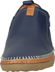 Manitu Slipper mit Gummizug Hellblau/Dunkelblau/Blau