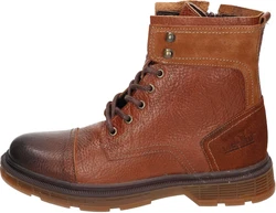 Manitu Stiefel Schnürstiefelette Braun/Orange/Beige