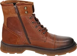 Manitu Stiefel Schnürstiefelette Braun/Orange/Beige