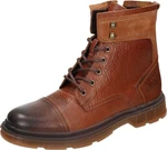 Manitu Stiefel Schnürstiefelette Braun/Orange/Beige