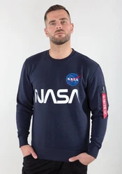 Alpha Industries Sweater NASA Reflective Dunkelblau/Dunkelgrau/Blau
