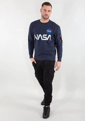Alpha Industries Sweater NASA Reflective Dunkelblau/Dunkelgrau/Blau