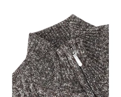 Allthemen Cardigan mit Stehkragen Strickjacke Herren Grau/Dunkelgrau/Hellgrau