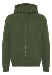 Chiemsee Sweatjacke mit Jumper-Motiven Dunkelgrün/Grün