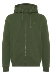 Chiemsee Sweatjacke mit Jumper-Motiven Dunkelgrün/Grün