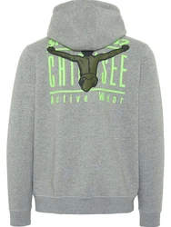 Chiemsee Sweatjacke mit Jumper-Motiven Grau/Hellgrau/Dunkelgrau