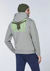 Chiemsee Sweatjacke mit Jumper-Motiven Grau/Hellgrau/Dunkelgrau