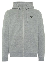 Chiemsee Sweatjacke mit Jumper-Motiven Grau/Hellgrau/Dunkelgrau
