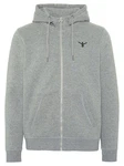 Chiemsee Sweatjacke mit Jumper-Motiven Grau/Hellgrau/Dunkelgrau