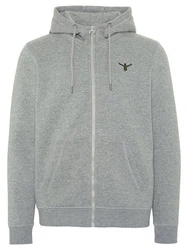 Chiemsee Sweatjacke mit Jumper-Motiven Grau/Hellgrau/Dunkelgrau