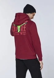 Chiemsee Sweatjacke mit Jumper-Motiven Bordeaux/Dunkelrot