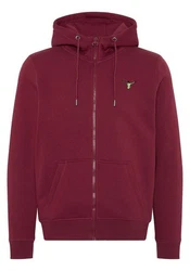 Chiemsee Sweatjacke mit Jumper-Motiven Bordeaux/Dunkelrot
