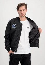 Alpha Industries Bomberjacke MA-1 TT NASA Reversible II Dunkelgrau/Schwarz/Blau/Grau/Hellblau